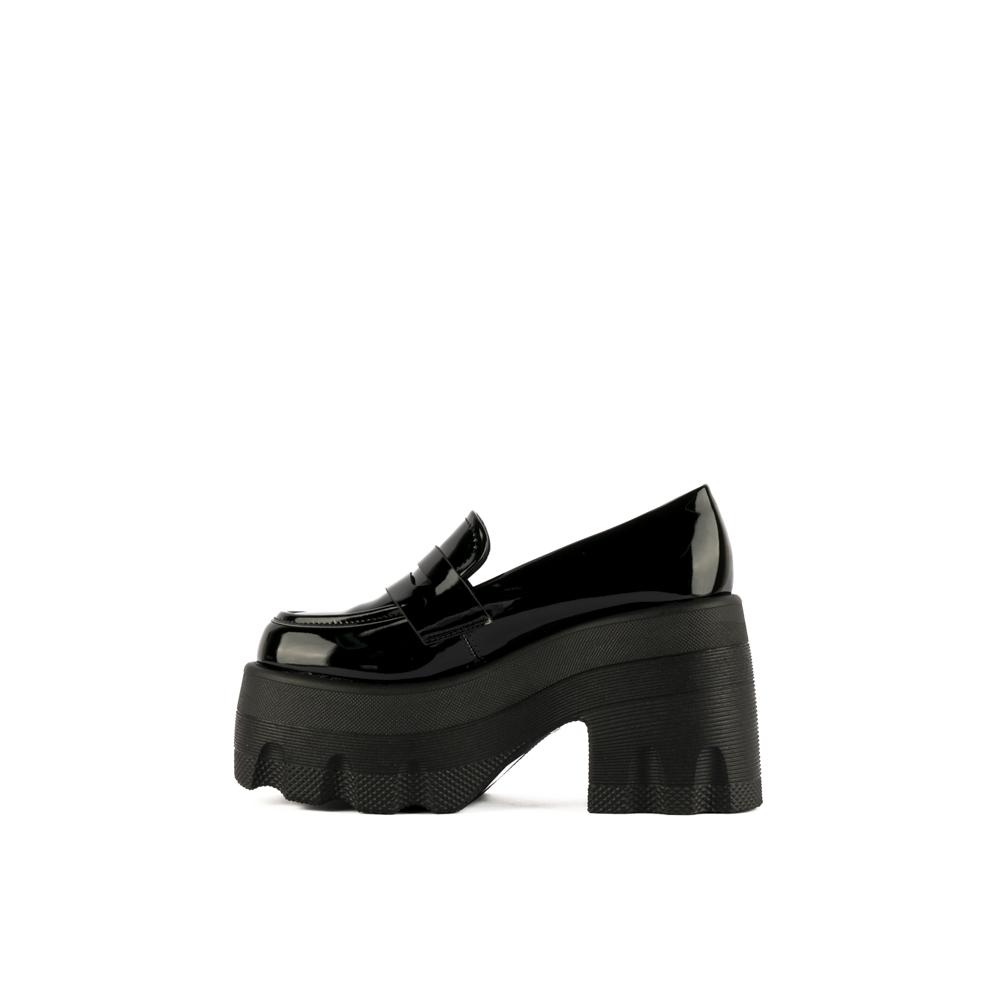 Foto 4 pulgar | Mocasines Loafer Moda Plataforma 11cm De Mujer Walki Gianna Negro