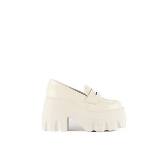 Foto 1 | Mocasines Loafer Moda Plataforma 11cm De Mujer Walki Gianna Blanco