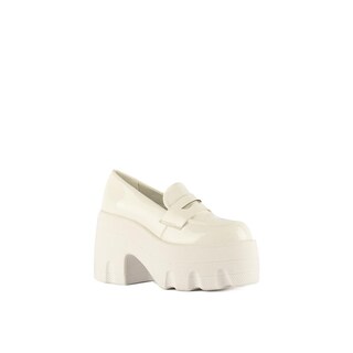 Foto 2 | Mocasines Loafer Moda Plataforma 11cm De Mujer Walki Gianna Blanco