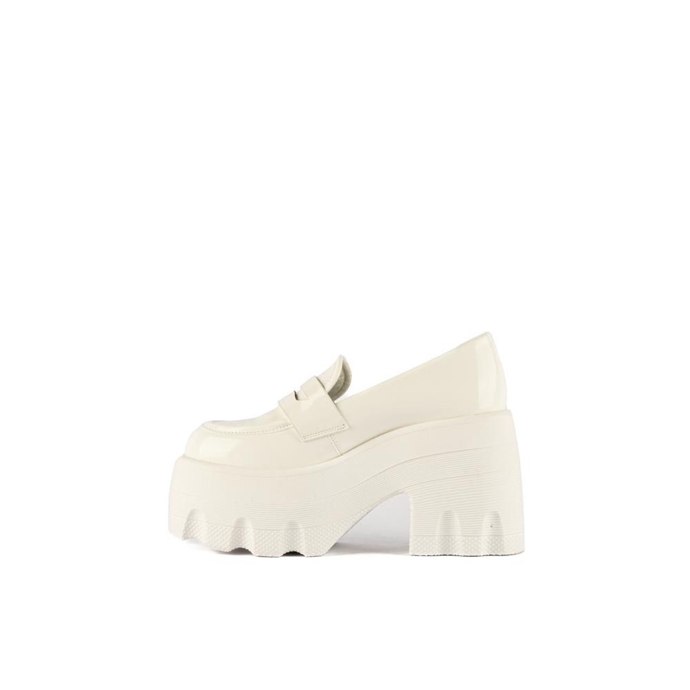 Foto 4 pulgar | Mocasines Loafer Moda Plataforma 11cm De Mujer Walki Gianna Blanco
