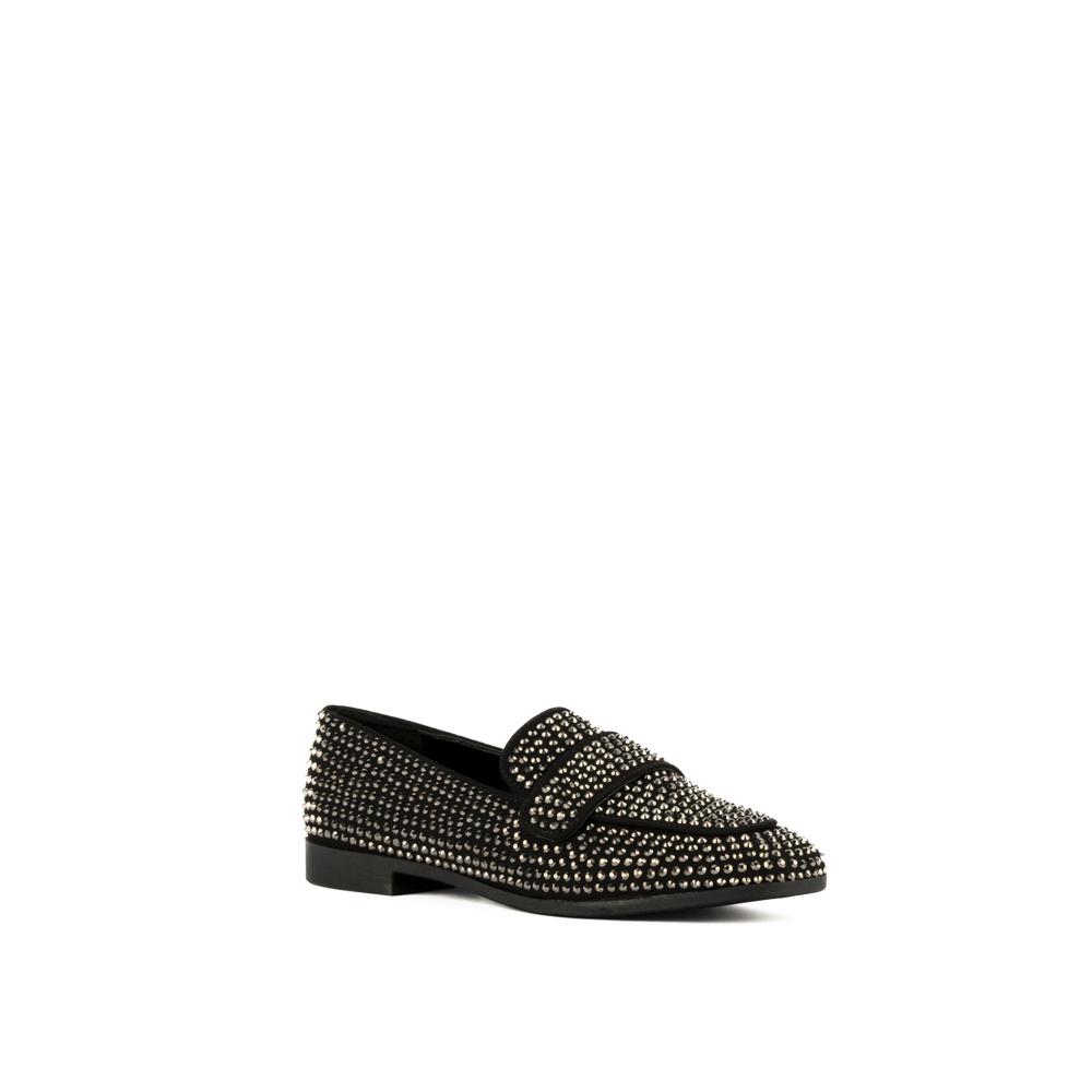 Foto 4 pulgar | Mocasines Loafer Moda Flat Brillos Para Mujer Walki Valeria Negro
