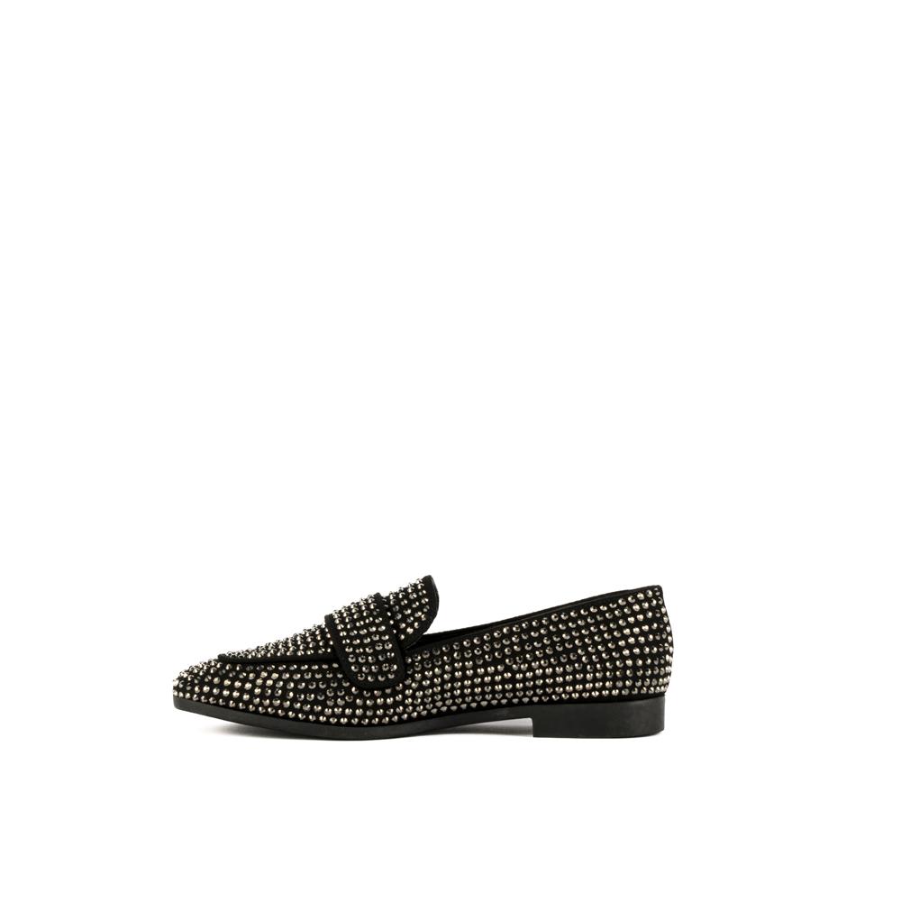 Foto 4 | Mocasines Loafer Moda Flat Brillos Para Mujer Walki Valeria Negro