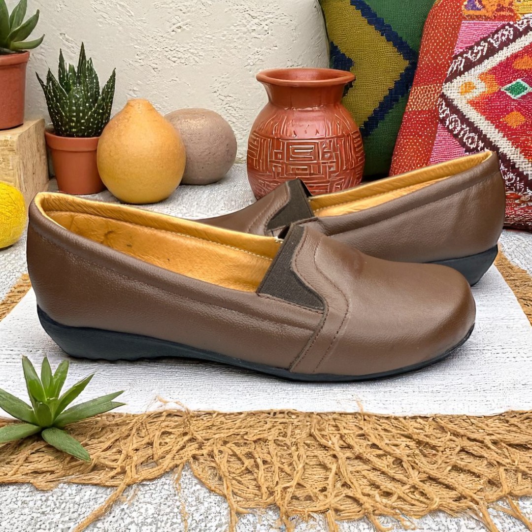 Foto 7 pulgar | Zapatos Las Cuatas Zapaterías Café para Mujer