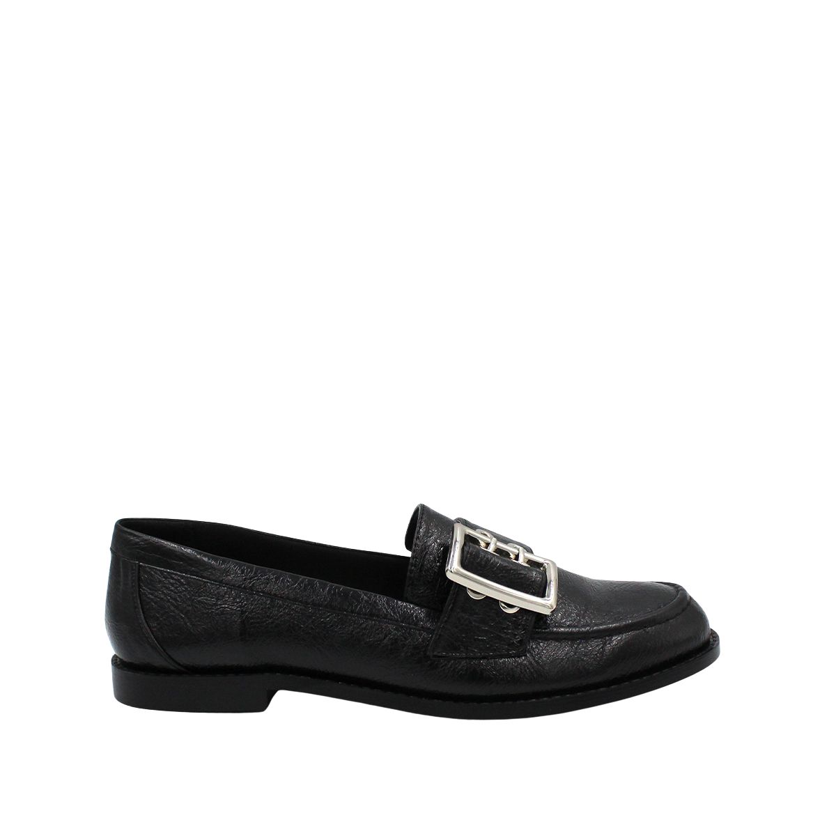 Foto 2 pulgar | Mocasín Loafer Para Dama Con Hebilla Metálica Grande Elena