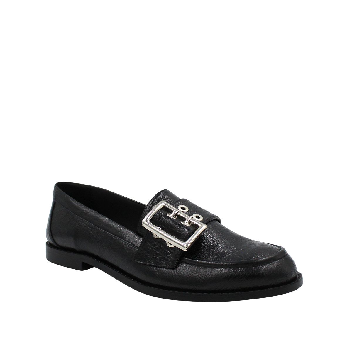 Foto 3 pulgar | Mocasín Loafer Para Dama Con Hebilla Metálica Grande Elena