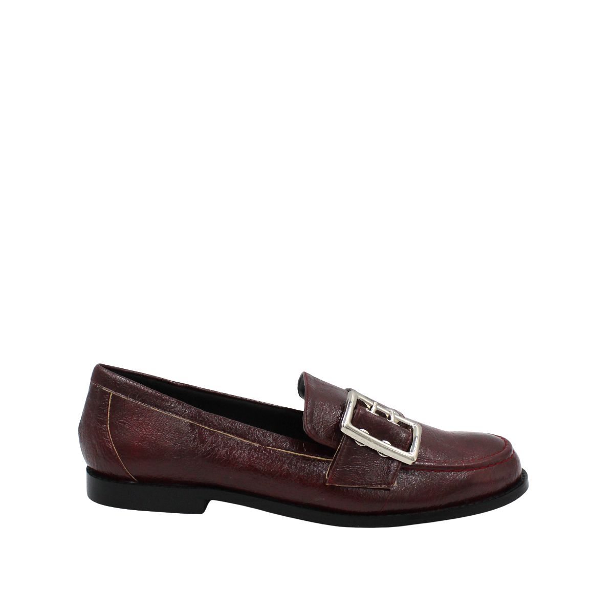 Foto 2 pulgar | Mocasín Loafer Para Dama Con Hebilla Metálica Grande Elena