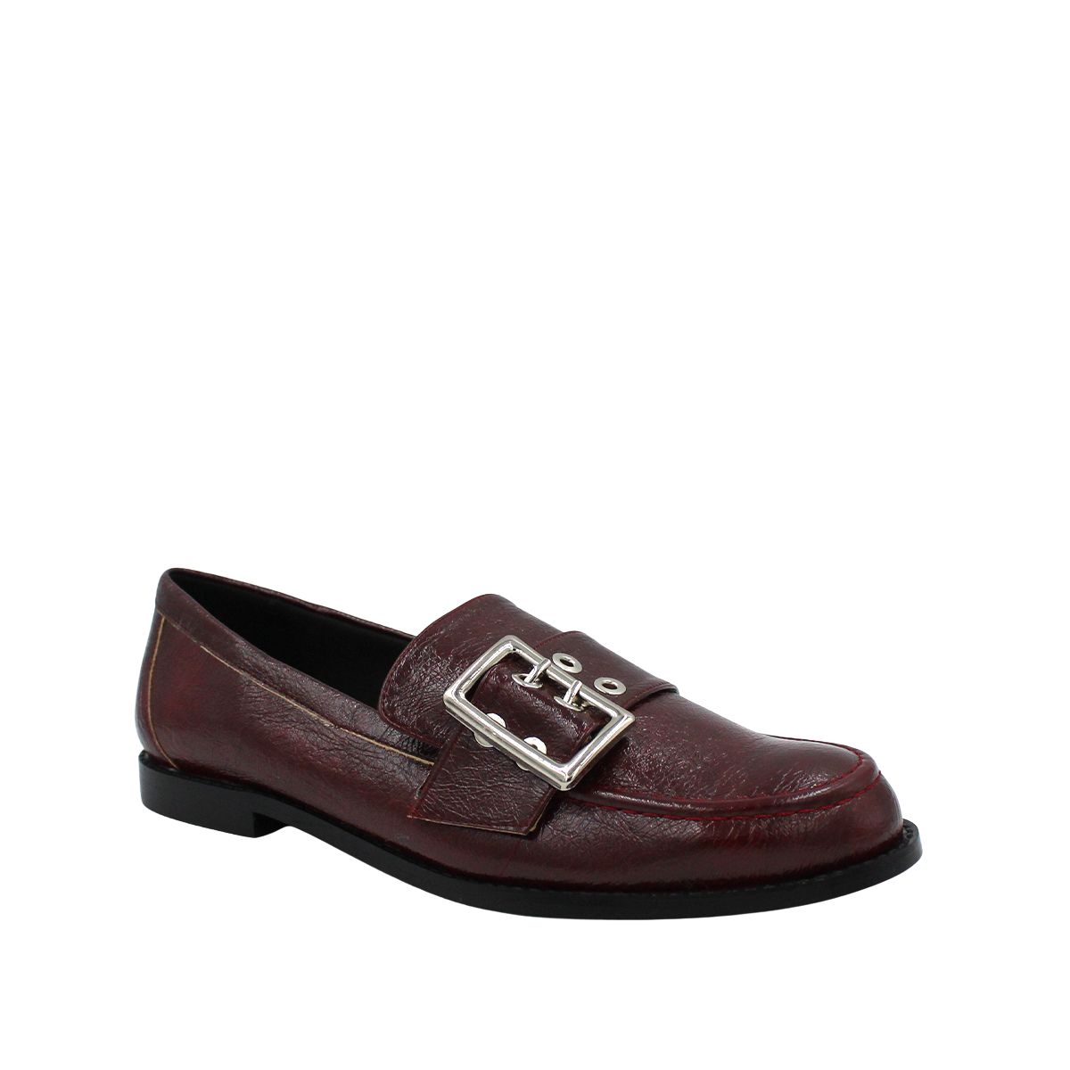 Foto 3 pulgar | Mocasín Loafer Para Dama Con Hebilla Metálica Grande Elena