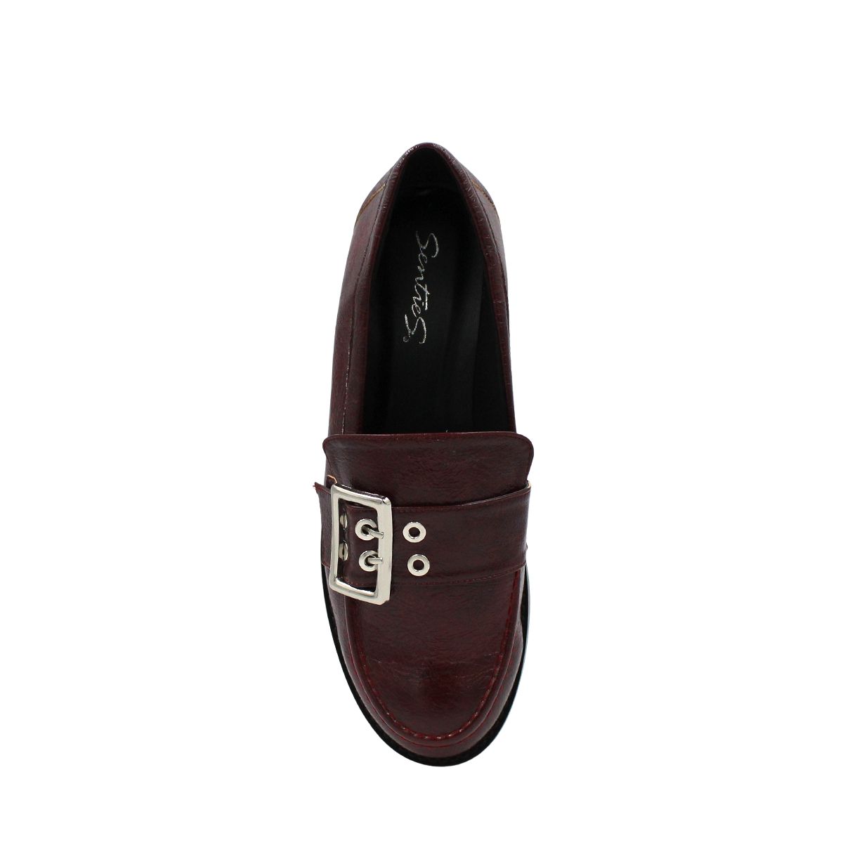 Foto 7 pulgar | Mocasín Loafer Para Dama Con Hebilla Metálica Grande Elena