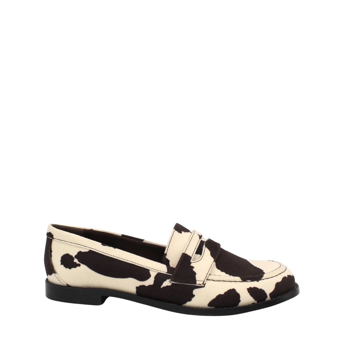 Foto 2 pulgar | Mocasín Loafer Para Dama Con Estampado De Vaca Natalia