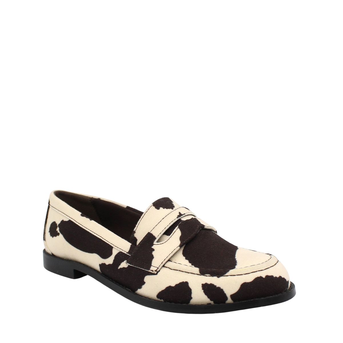 Foto 3 pulgar | Mocasín Loafer Para Dama Con Estampado De Vaca Natalia