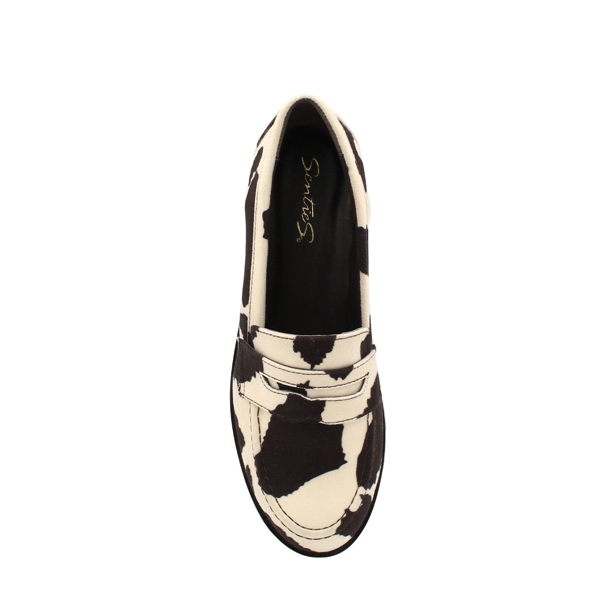 Foto 7 pulgar | Mocasín Loafer Para Dama Con Estampado De Vaca Natalia