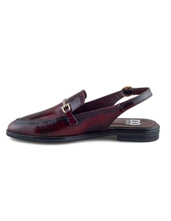 Foto 4 | Mocasín Mule Vino Para Mujer Con Hebilla Y Tacón Bajo