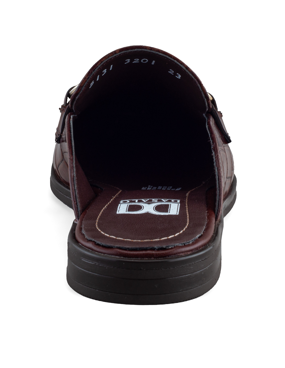 Foto 4 pulgar | Zapato Tipo Mule Café Para Mujer Con Adorno Metálico