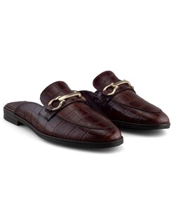 Foto 8 | Zapato Tipo Mule Café Para Mujer Con Adorno Metálico