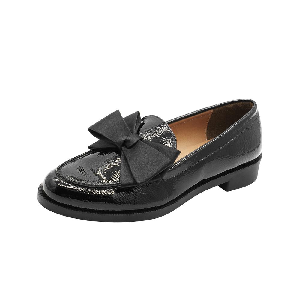 Foto 5 pulgar | Mocasin Para Mujer Salamandra  Color Charol Negro 22-26 Negro