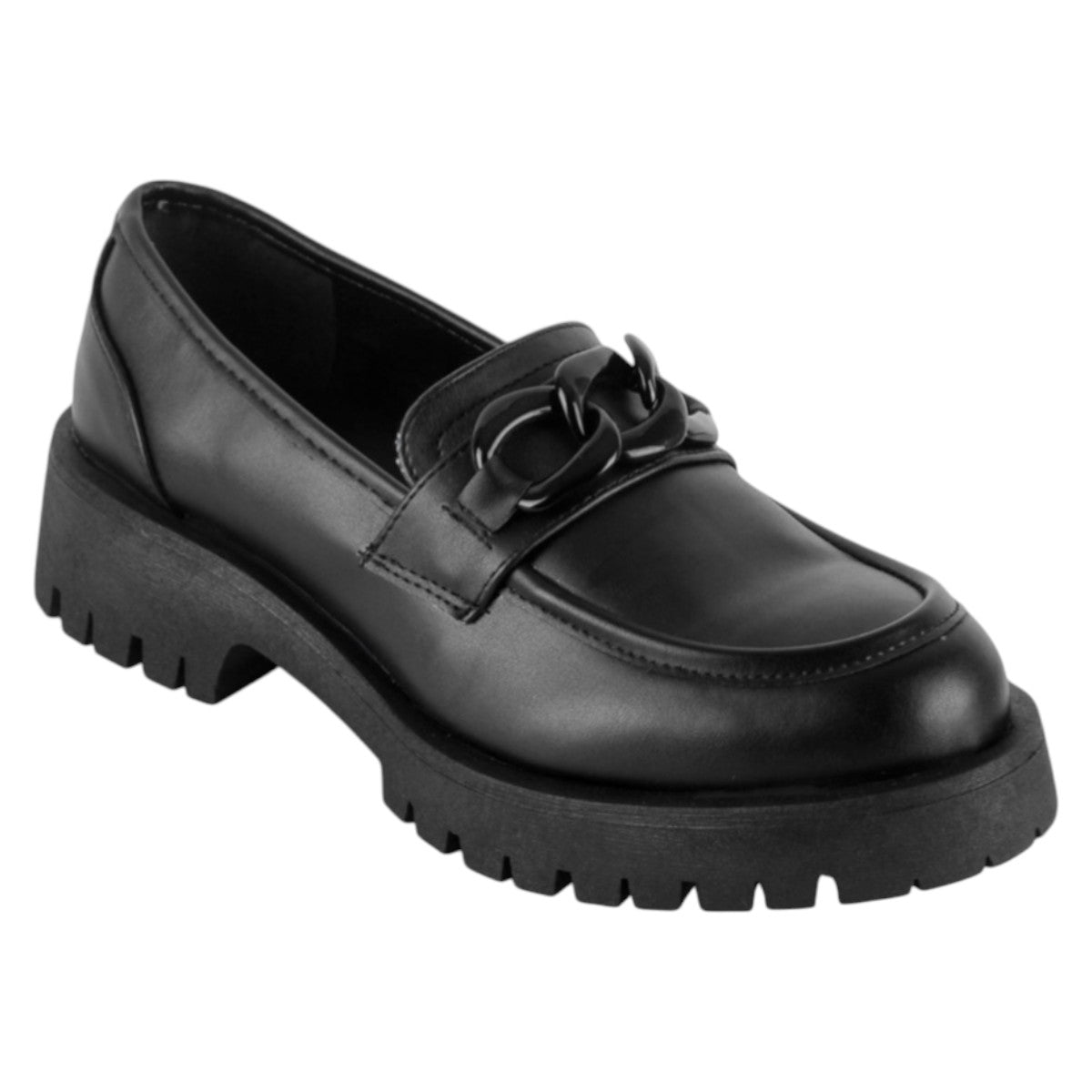 Foto 2 pulgar | Mocasines Exterior Piel Vegana Color Negro Para Mujer De Rbcollection