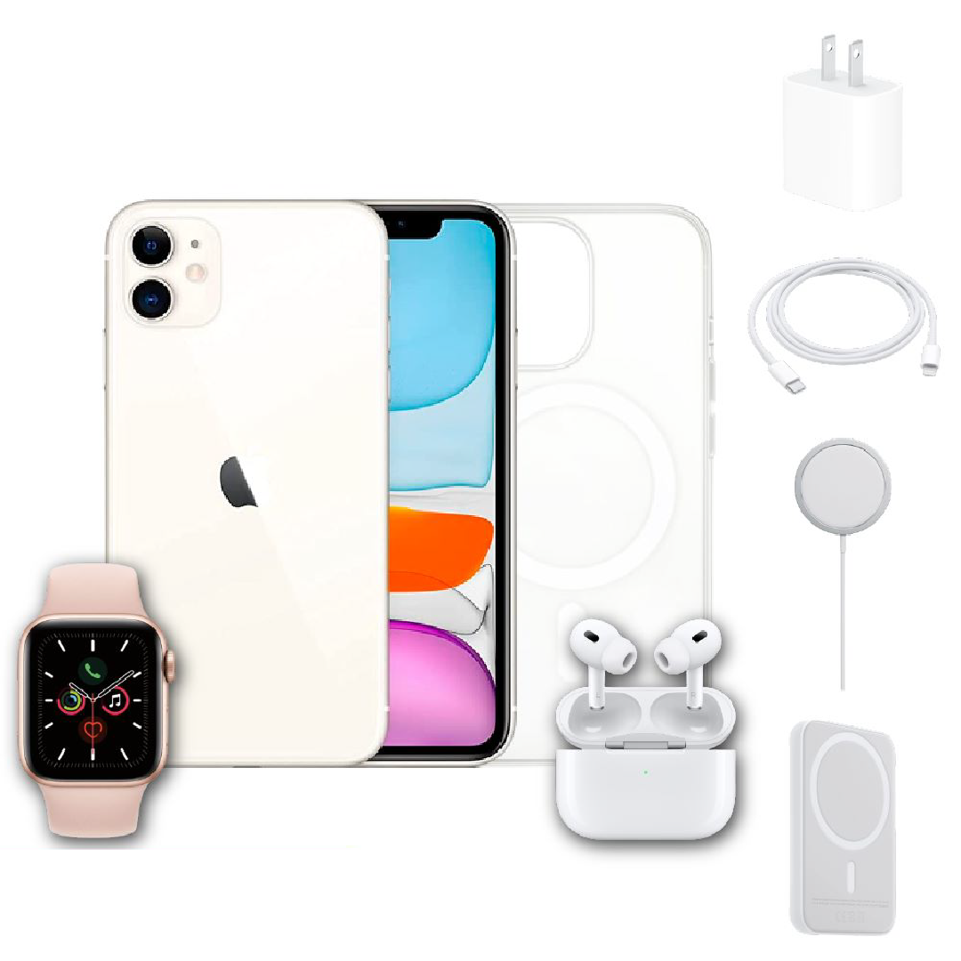 Foto 1 | iPhone 11 Blanco 64gb Reacondicionado + Accesorios