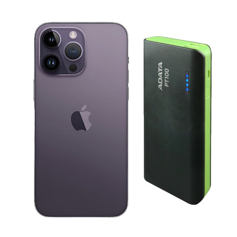 Foto 2 pulgar | Celular IPhone 14 Pro Max E-Sim 128gb color Morado + Power Bank 10000mah Reacondicionado