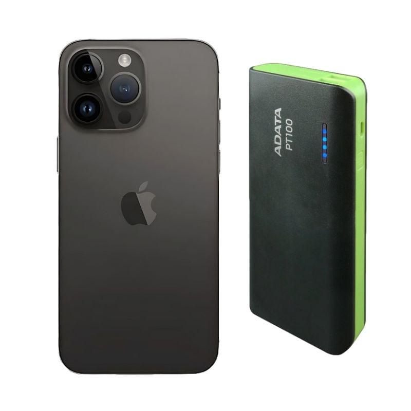 Celular IPhone 14 Pro Max E-Sim 128gb color Negro+ Power Bank 10000mah Reacondicionado $20,999