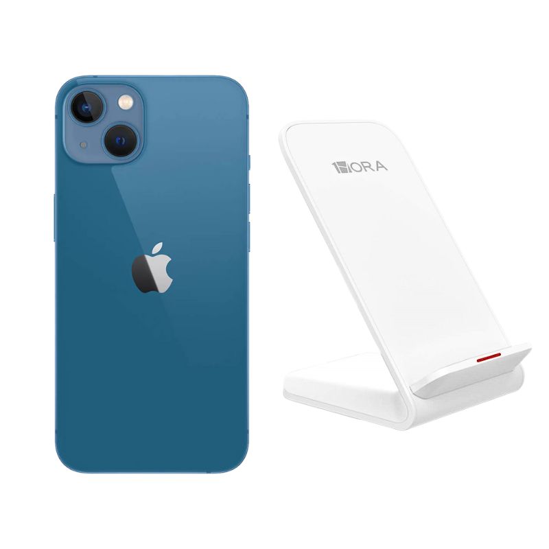 Foto 2 pulgar | Celular iPhone 13 128gb color Azul Reacondicionado + Base Cargador