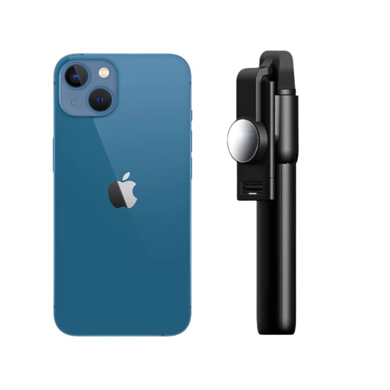 Celular iPhone 13 128gb Azul Reacondicionado + Bastón Bluetooth