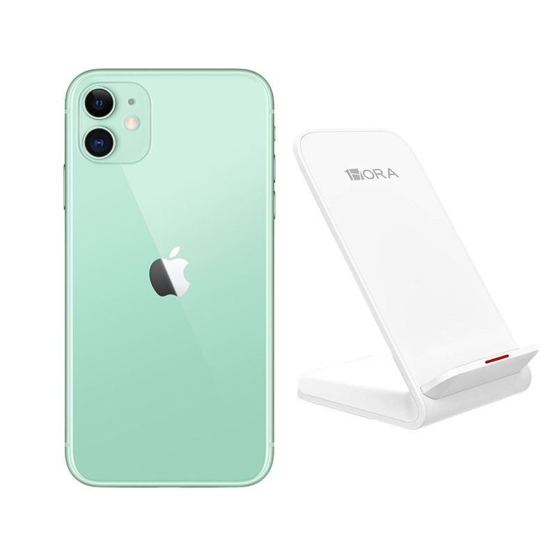 Foto 2 pulgar | Celular iPhone 11 64gb color Verde Reacondicionado + Base Cargador