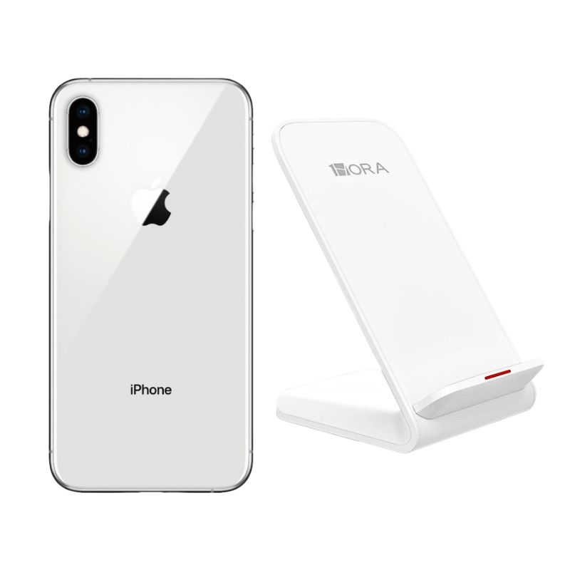 Foto 2 pulgar | Celular iPhone X 256gb color Plata Reacondicionado + Base Cargador