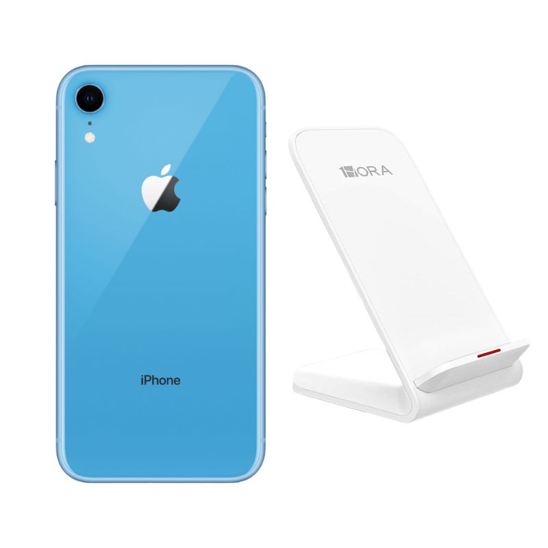 Foto 2 pulgar | Celular iPhone Xr 64gb Azul Reacondicionado + Base Cargador