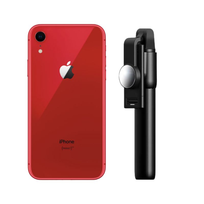 Foto 1 | Celular iPhone Xr 64gb Rojo Reacondicionado + Bastón Bluetooth