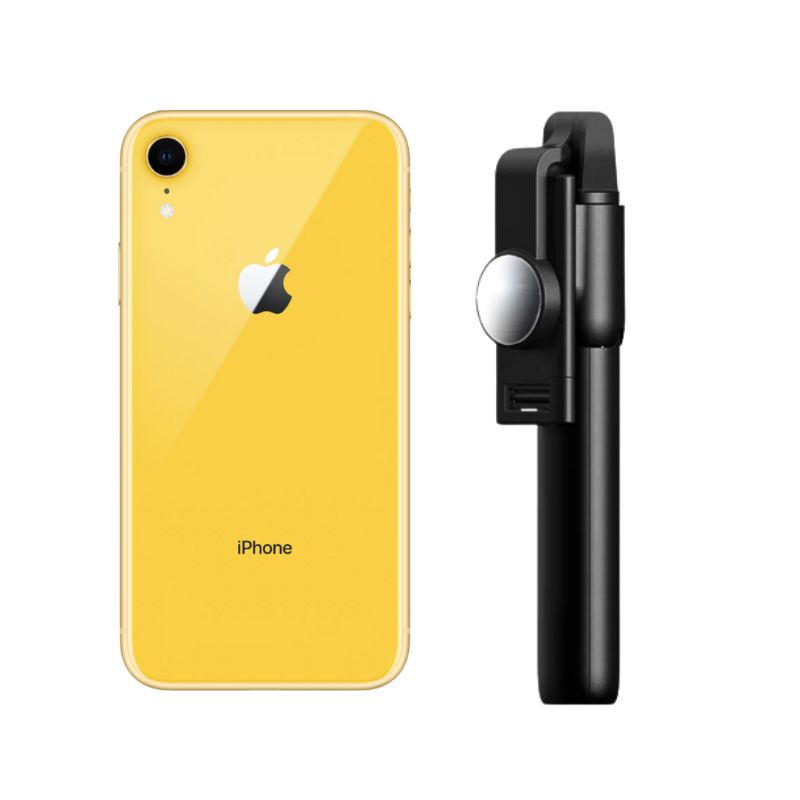 Foto 2 pulgar | Celular iPhone Xr  64gb Amarillo Reacondicionado + Bastón Bluetooth