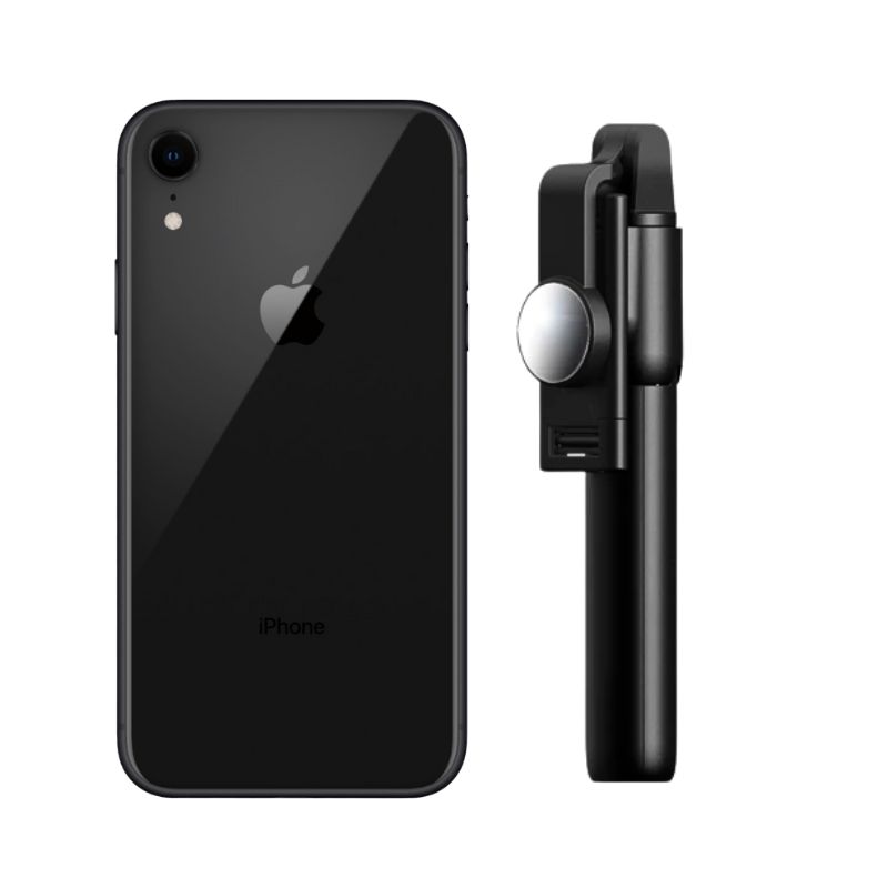 Celular iPhone Xr 64gb Negro Reacondicionado + Bastón Bluetooth