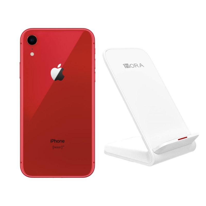 Foto 2 pulgar | Celular iPhone Xr 64gb Rojo Reacondicionado + Base Cargador