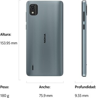 Foto 2 | Celular Nokia C2 2E Dual Sim color Gris Reacondicionado