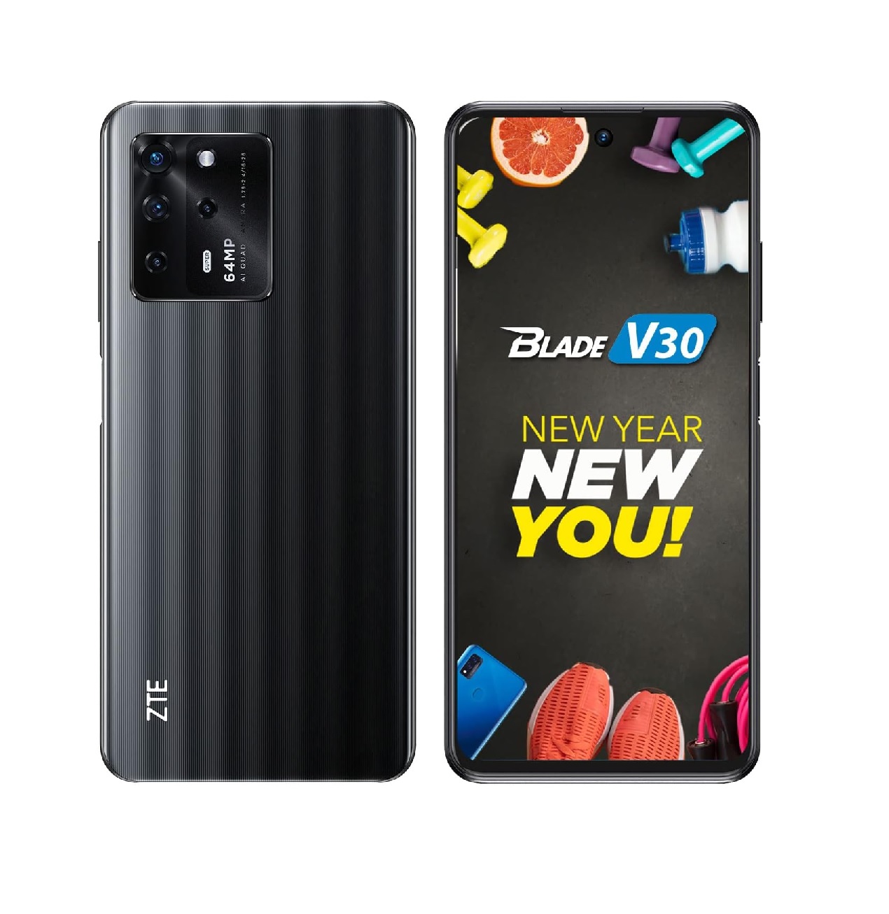 Celular Zte Blade V30 color Negro Reacondicionado