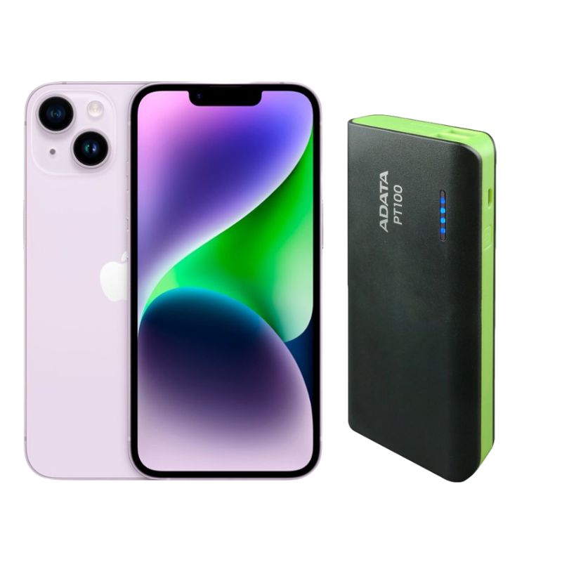 Celular iPhone 14 128GB Lila E-sim Reacondicionado + Power Bank 10,000mah