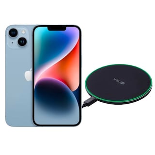 Foto 1 | IPhone 14 128gb Azul E-sim Reacondicionado + Cargador Genérico