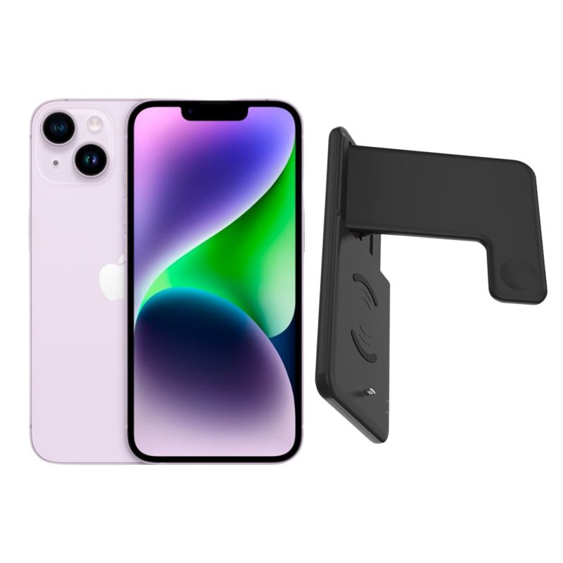 Iphone 14 128gb Lila E-sim Reacondicionado + Soporte Cargador