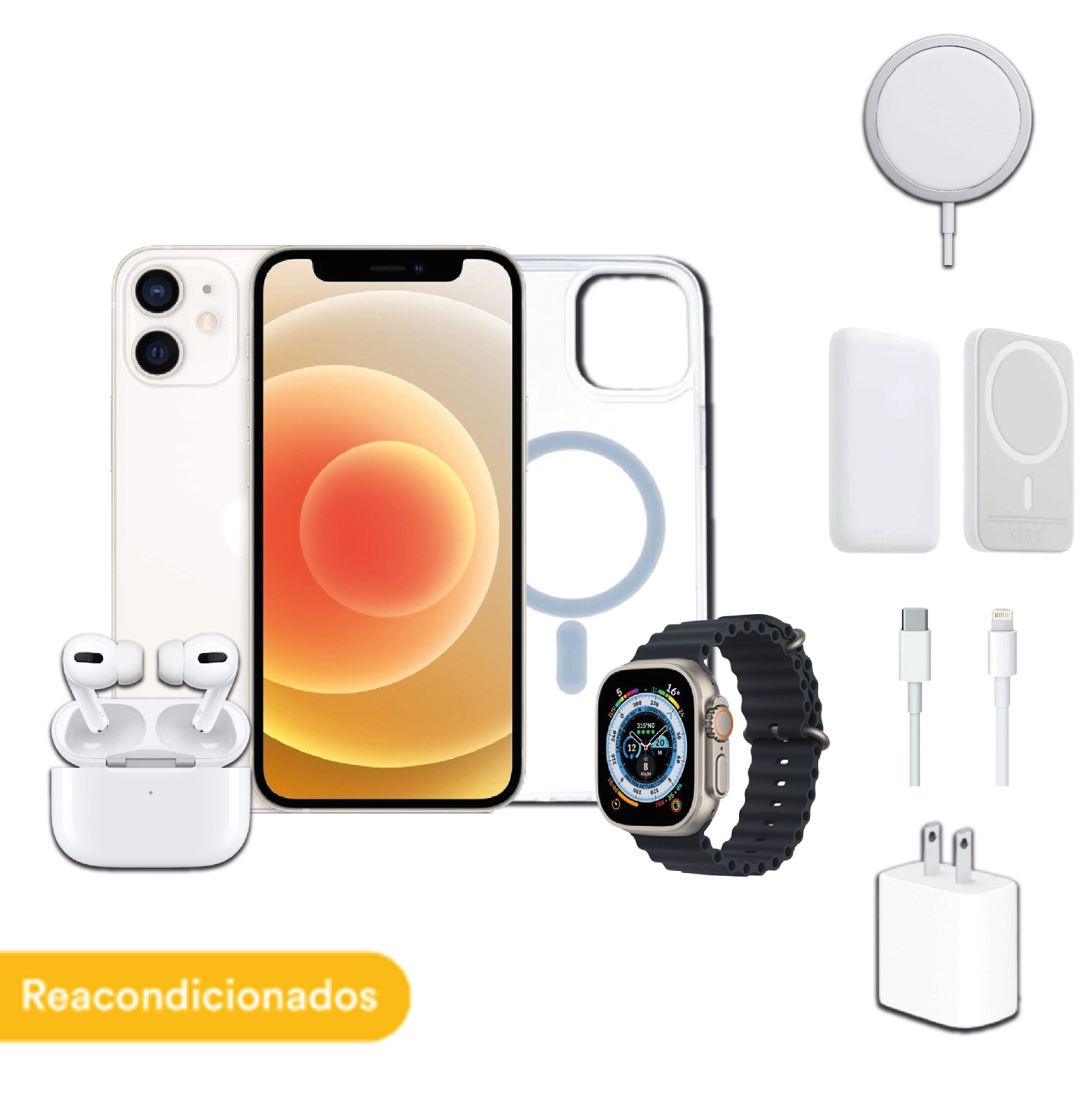 Iphone 12 64gb Reacondicionado Blanco + Accesorios