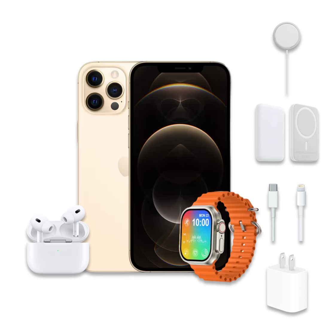 Celular iPhone 12 Pro 128 gb Dorado - Reacondicionado Grado A + Accesorios