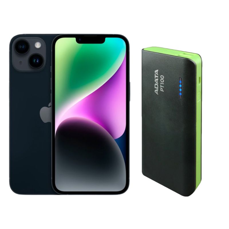 Iphone 14 Plus 128gb Negro E-sim Reacondicionado (chip) + Power Bank 10,000mah
