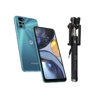 Foto 1 | Celular Motorola G22 4/128gb Azul Reacondicionado + Selfie Stick