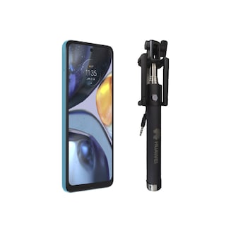 Foto 2 | Celular Motorola G22 4/128gb Azul Reacondicionado + Selfie Stick