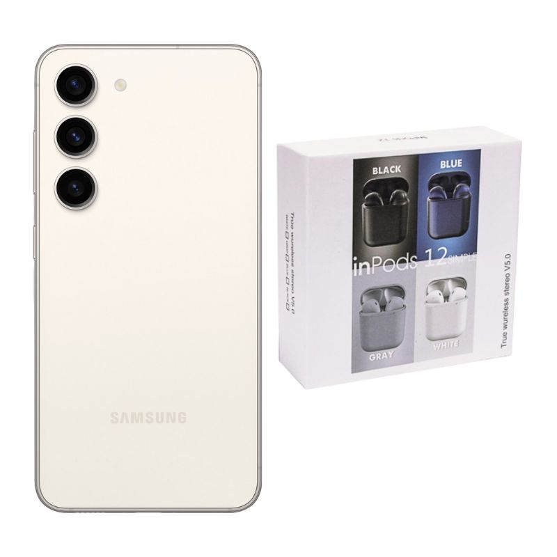 Foto 1 | Samsung S23 128gb Beige Reacondicionado + Audífonos Genéricos