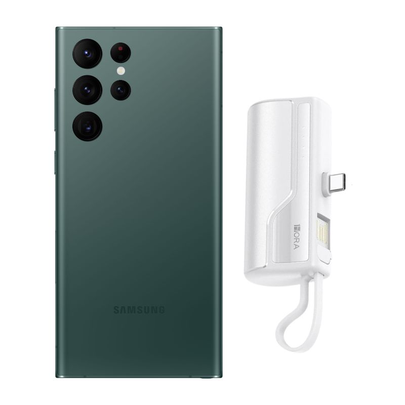 Foto 1 | Galaxy S22 Ultra 512gb Verde Reacondicionado + Mini Batería Portátil