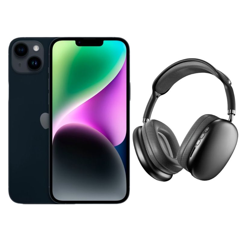 Iphone 14 128gb Negro E-sim Reacondicionado + Diadema Generica