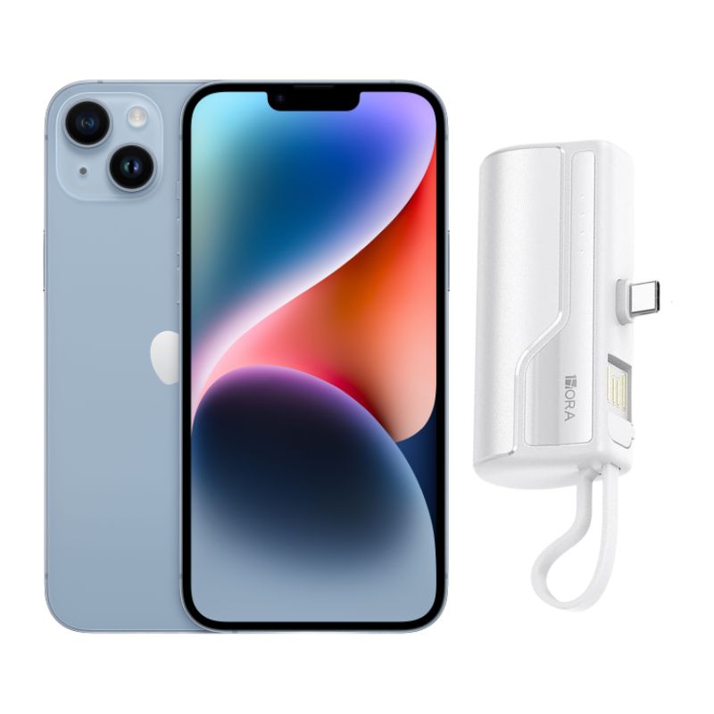 Iphone 14 128gb Azul E-sim Reacondicionado + Mini Batería Portátil