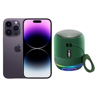 Foto 1 | Iphone 14 Pro 128gb Morado E-sim Reacondicionado + Mini Bocina