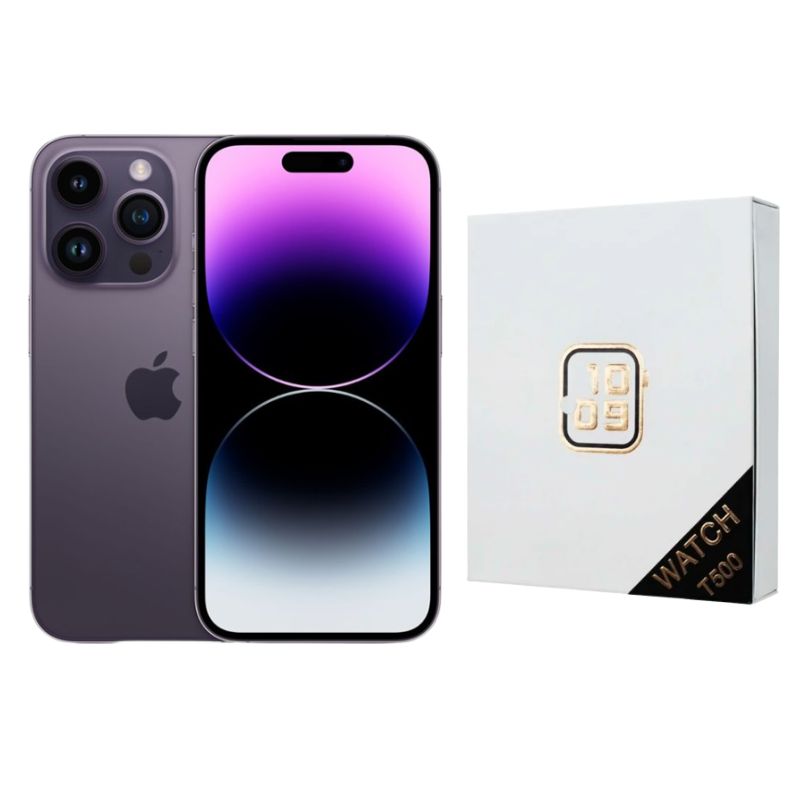 Iphone 14 Pro 128gb Morado E-sim Reacondicionado + Reloj Genérico