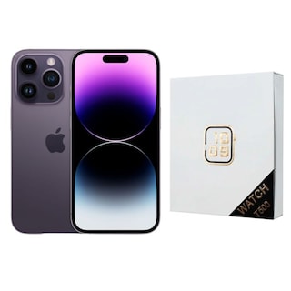 Foto 1 | Iphone 14 Pro 128gb Morado E-sim Reacondicionado + Reloj Genérico