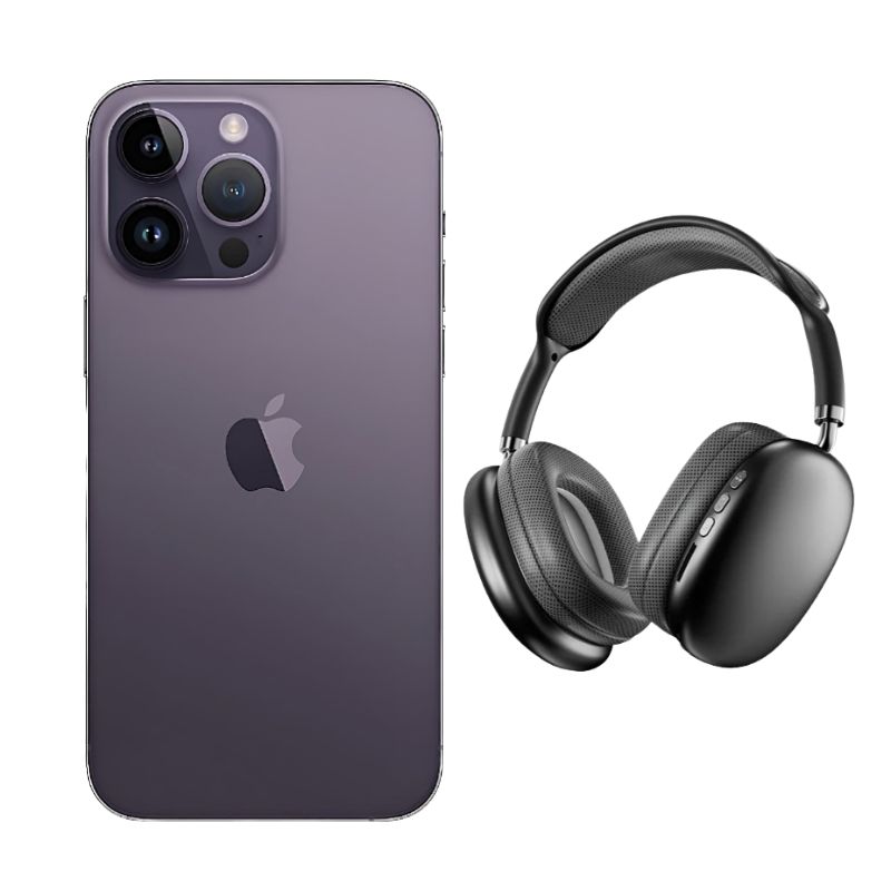Iphone 14 Pro 128gb Morado E-sim Reacondicionado + Diadema Genérica
